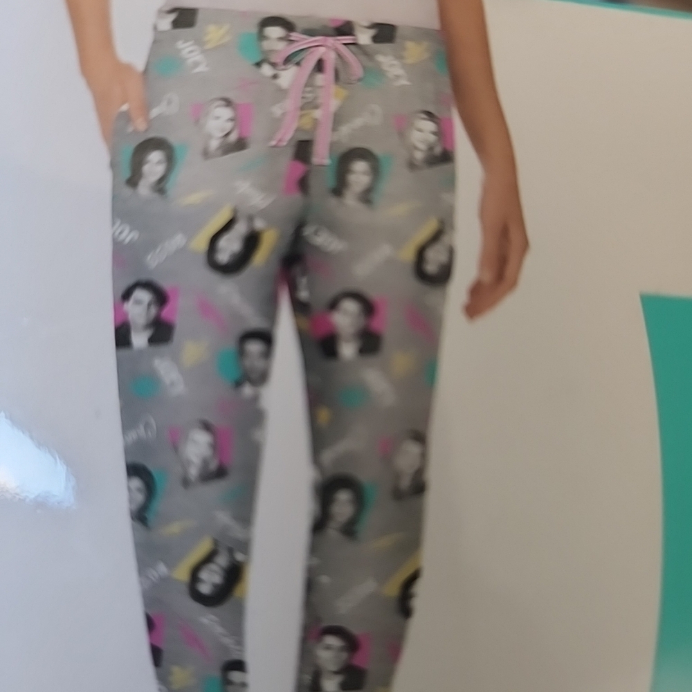 Friends Multicolor Graphic Print Lounge  Pajama Pants